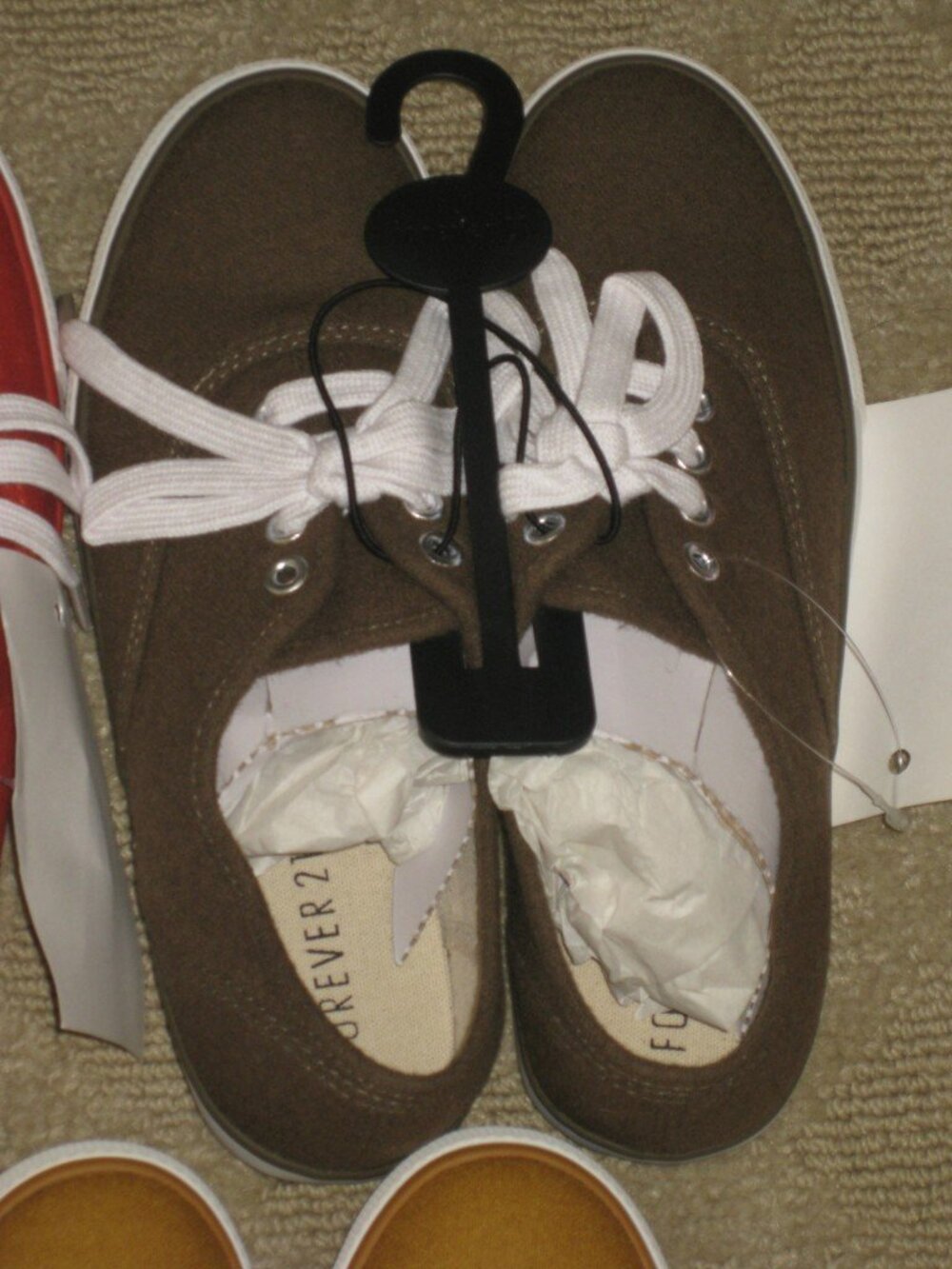 Forever 21 Olive Tie Up Lace Sneakers Size 6